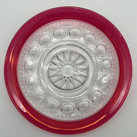 Vintage Tiffin-Franciscan King's Crown Ruby Red Flashed Salad Plates (Set of 6) - Picture 8 of 9